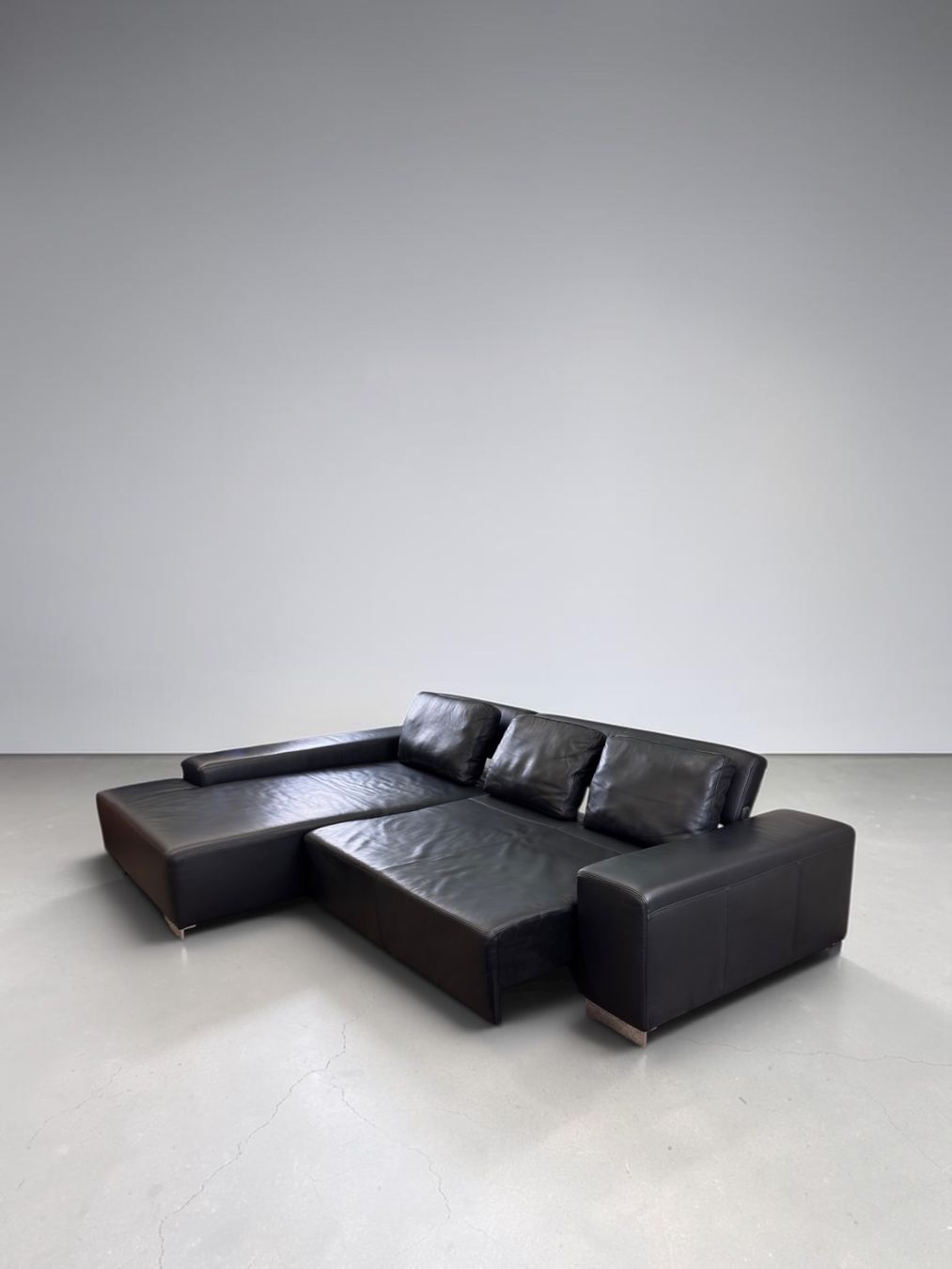 Sofas: Ewald Schillig Ecksofa aus schwarzem Nappaleder – D'occasion à Bachenbülach par Sofalab.swiss 5