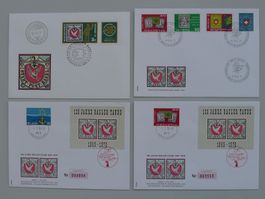 1970-1974: Basler Taube Spezial-Briefe mit Vignetten