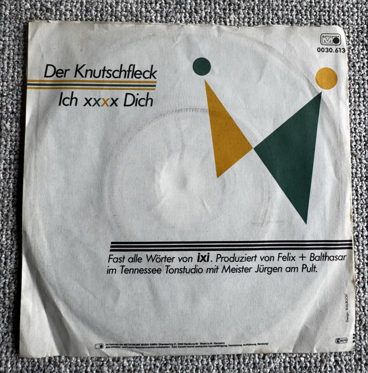 Dischi in vinile: Ixi - Der Knutschfleck - 7" Single - 80s/NDW – Usato da Rorbas venduto da BlackstarRecords 1