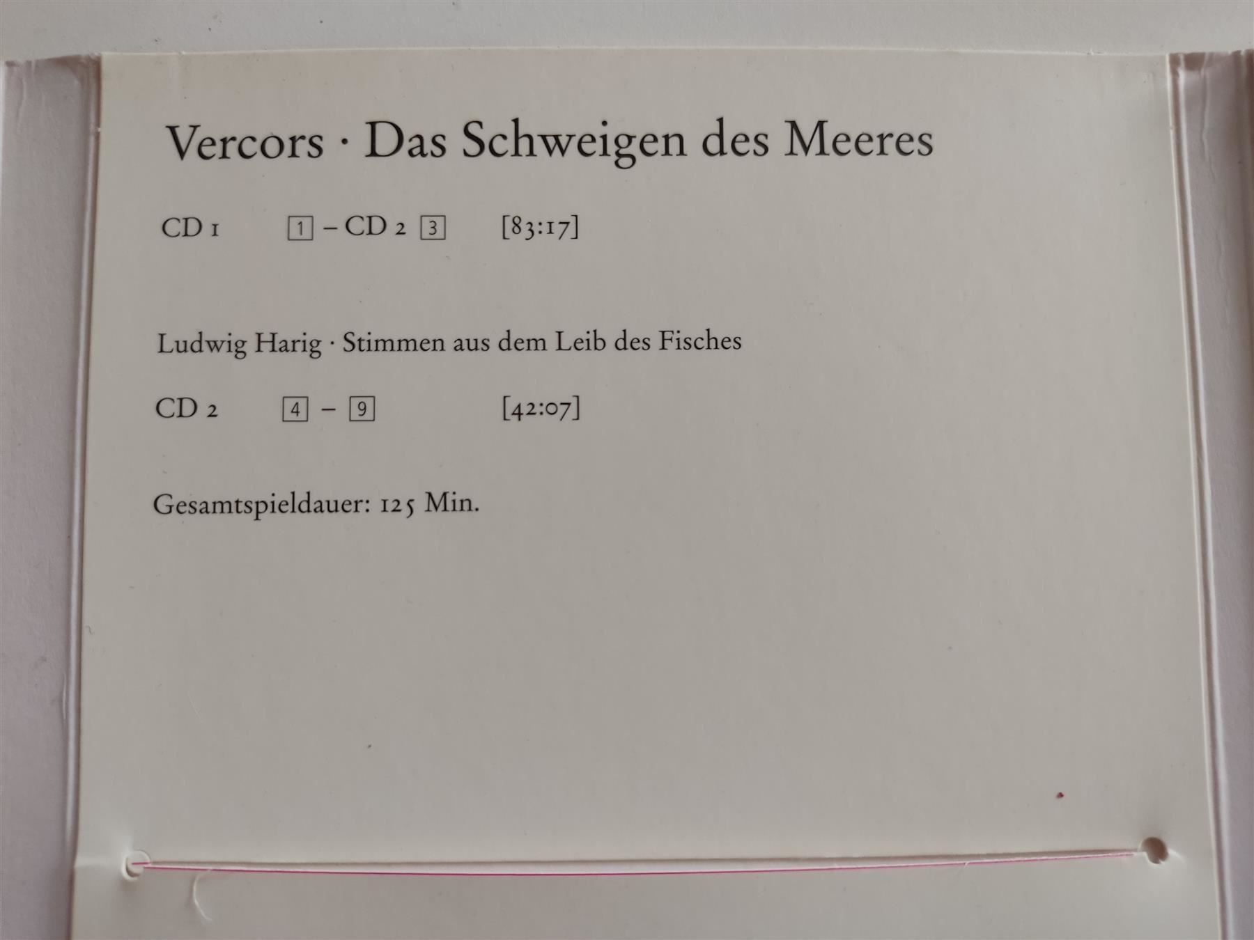 Audiolibri: Vercors Das Schweigen des Meeres – Usato da St.Galllen venduto da elkaphone 3
