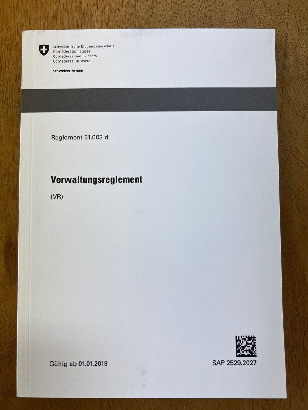 Libri: Schweizer Armee Reglement 51.003 d Verwaltungsreglement VR – Usato da Lupfig venduto da Quickyauto