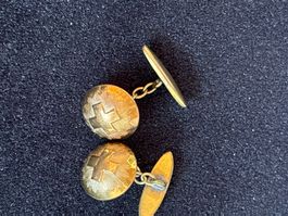 Manschettenknöpfe Schweizer Kreuz goldfarben gebraucht