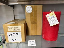 153 Posten Raureif Stumpen Kerze/n 120 x 200 aus Liquidation