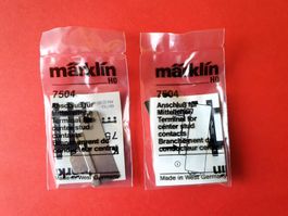 Märklin 2 X N° 7504, Anschluss für Mittelleiter, neu, OVP