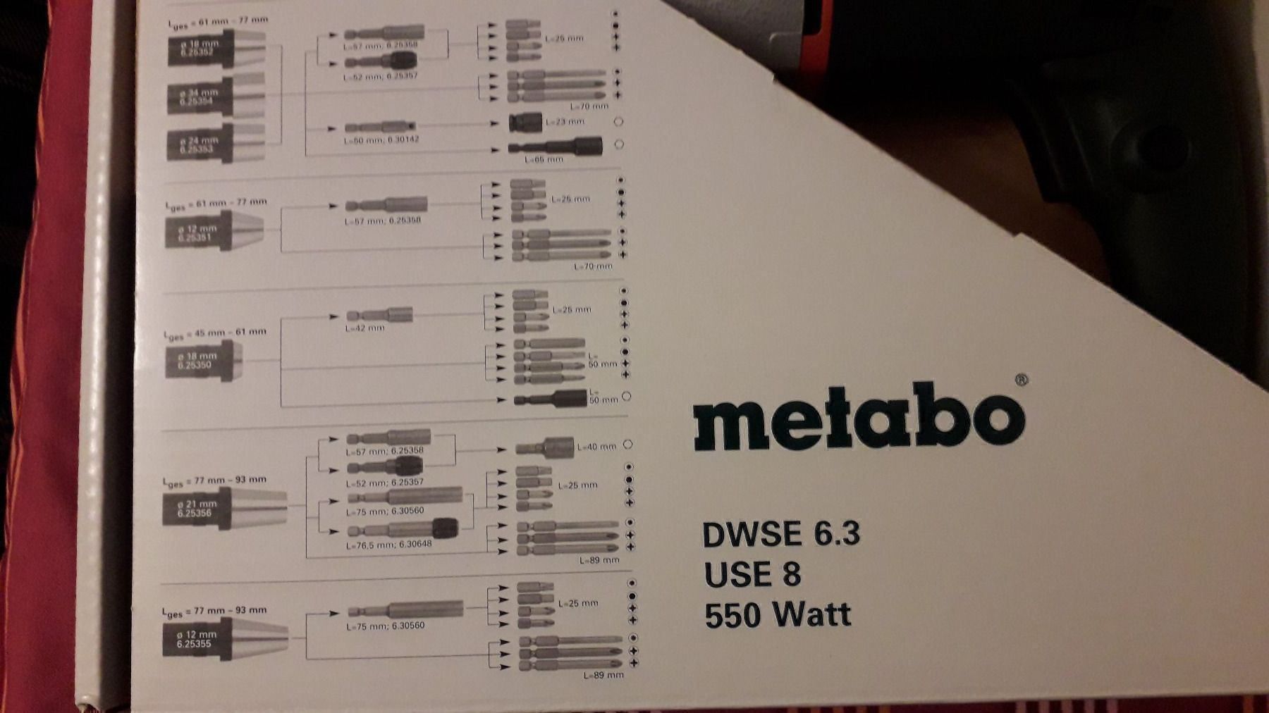 Metabo Bohrmaschinen: Bauschrauber Metabo DWSE 6.3 neu/NP 468. – Neu und originalverpackt aus Däniken SO von Sparfuchs0815 5