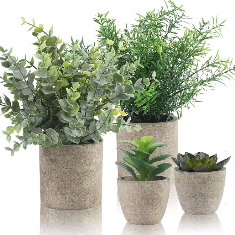 7er Set Mini Kunstpflanzen | Knstliche Pflanzen Im Blumentopf | Modell  Landschaft Pflanze Knstlich