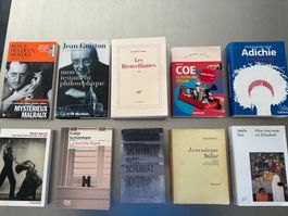 LOT de 10 LIVRES EN FRANÇAIS DONT 2 COMME NEUFS