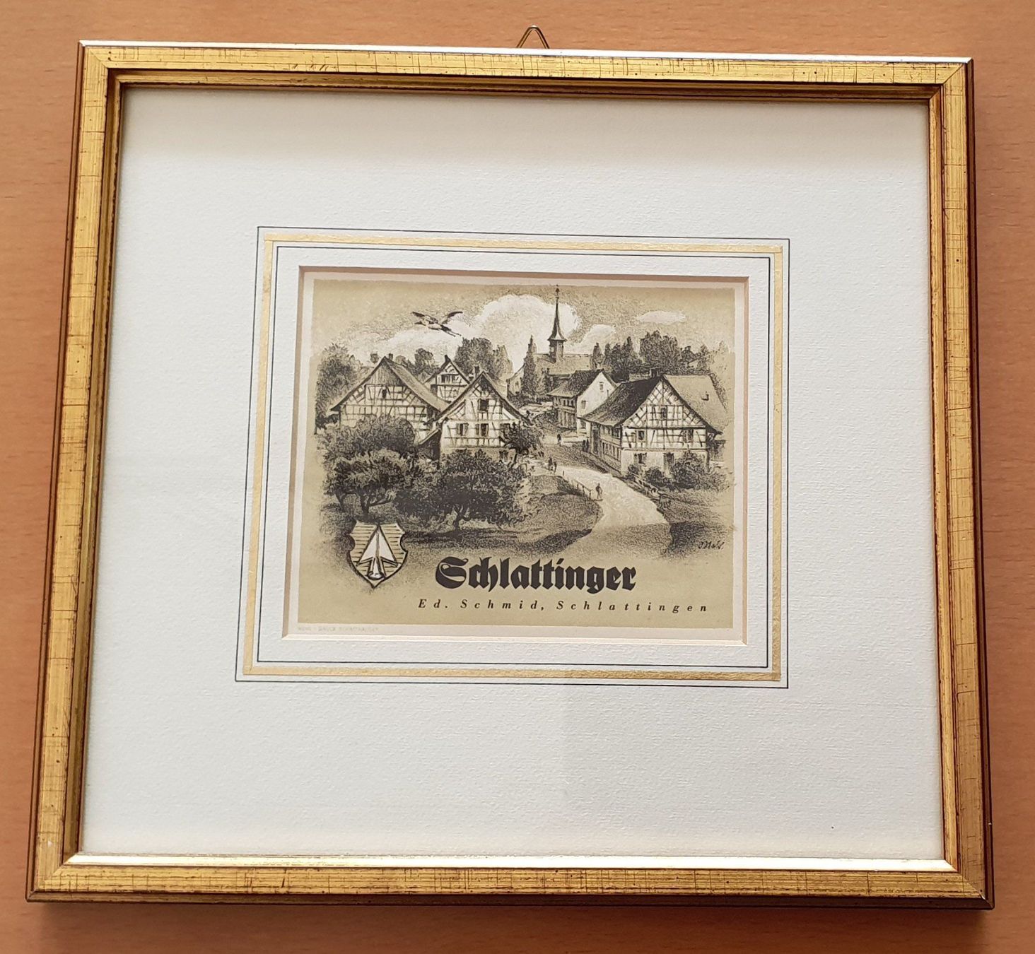 Posters & Illustrations: Schlattingen - Bild im Goldrahmen – D'occasion à Kreuzlingen par Rschweiz1