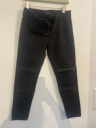 Zara Man schwarze Jeans mit Reissverschlüssen