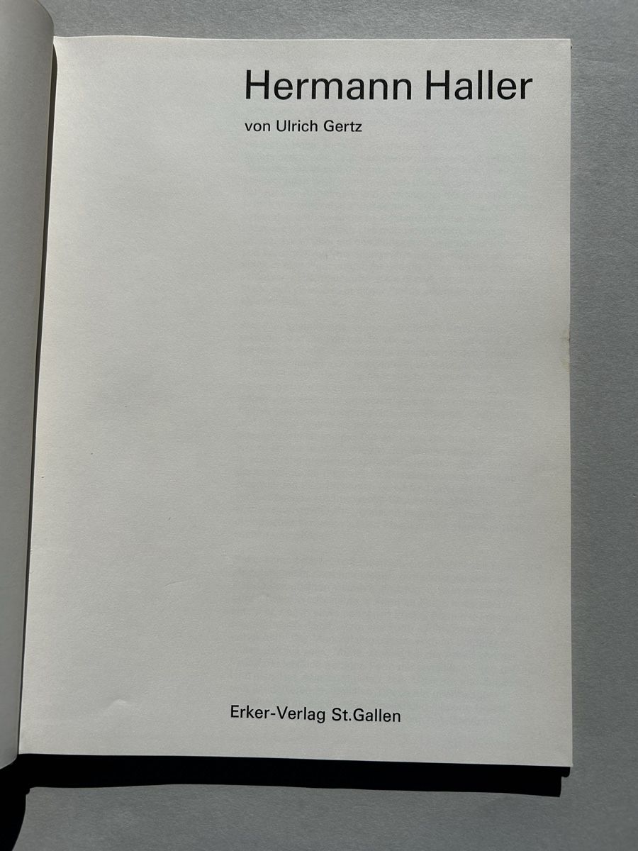 Bücher: Hermann Haller - Monographie, Erker Verlag – Gebraucht aus Zürich von Coffeetable88 1