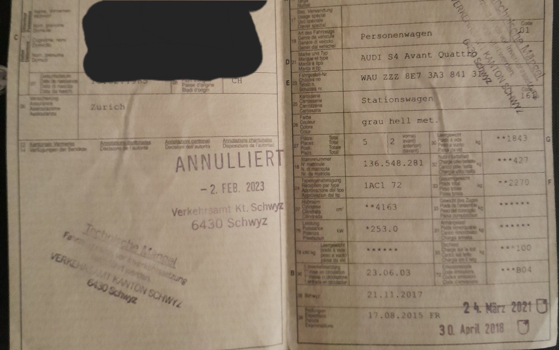 Audi Automobili: Audi S4 Avant Quattro Unfallfahrzeug – Difettoso da Euthal venduto da rm_26mb 9