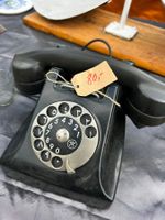 "Téléphone à cadran" vintage noir en bakélite