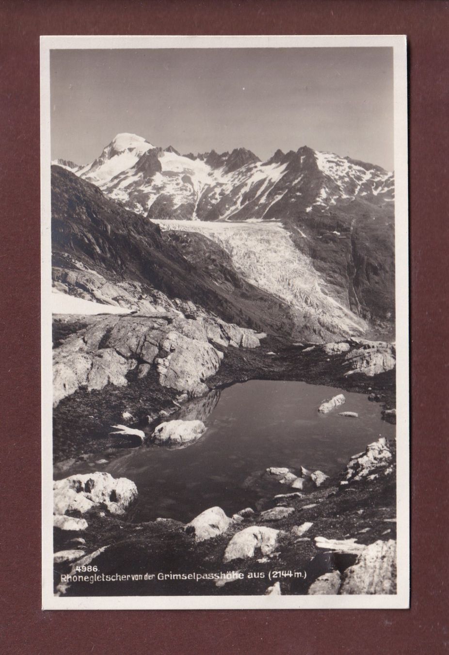 Cartes postales: RHONEGLETSCHER von der Grimselpasshöhe - 1928 – D'occasion à Pully par nicecards