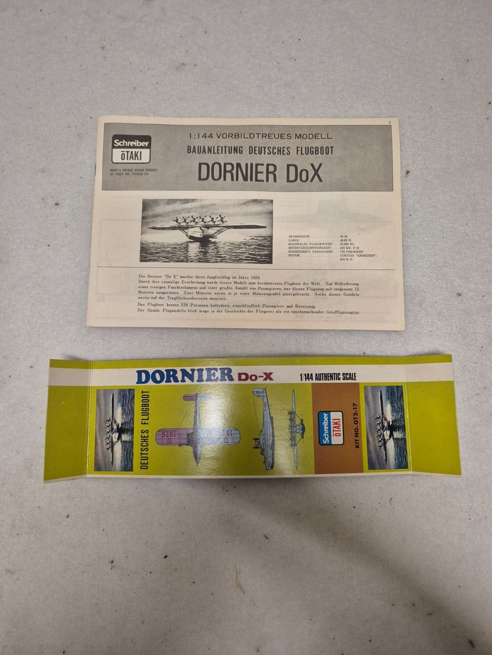 Modellbausätze & Standmodelle: Modellbausatz Dornier Do-X 1:144 OT-17 – Gebraucht aus Wald ZH von recher67 2