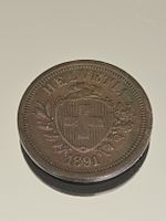 1 Rappen 1891 sch. Kreuz