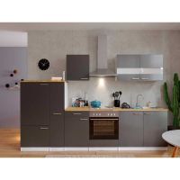 134 - Küchenzeile Küchenblock Küche 280cm Eiche/Sonoma/Grau