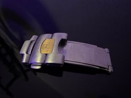 Omega Polaris Faltschliesse Stahl Gold 1455/448