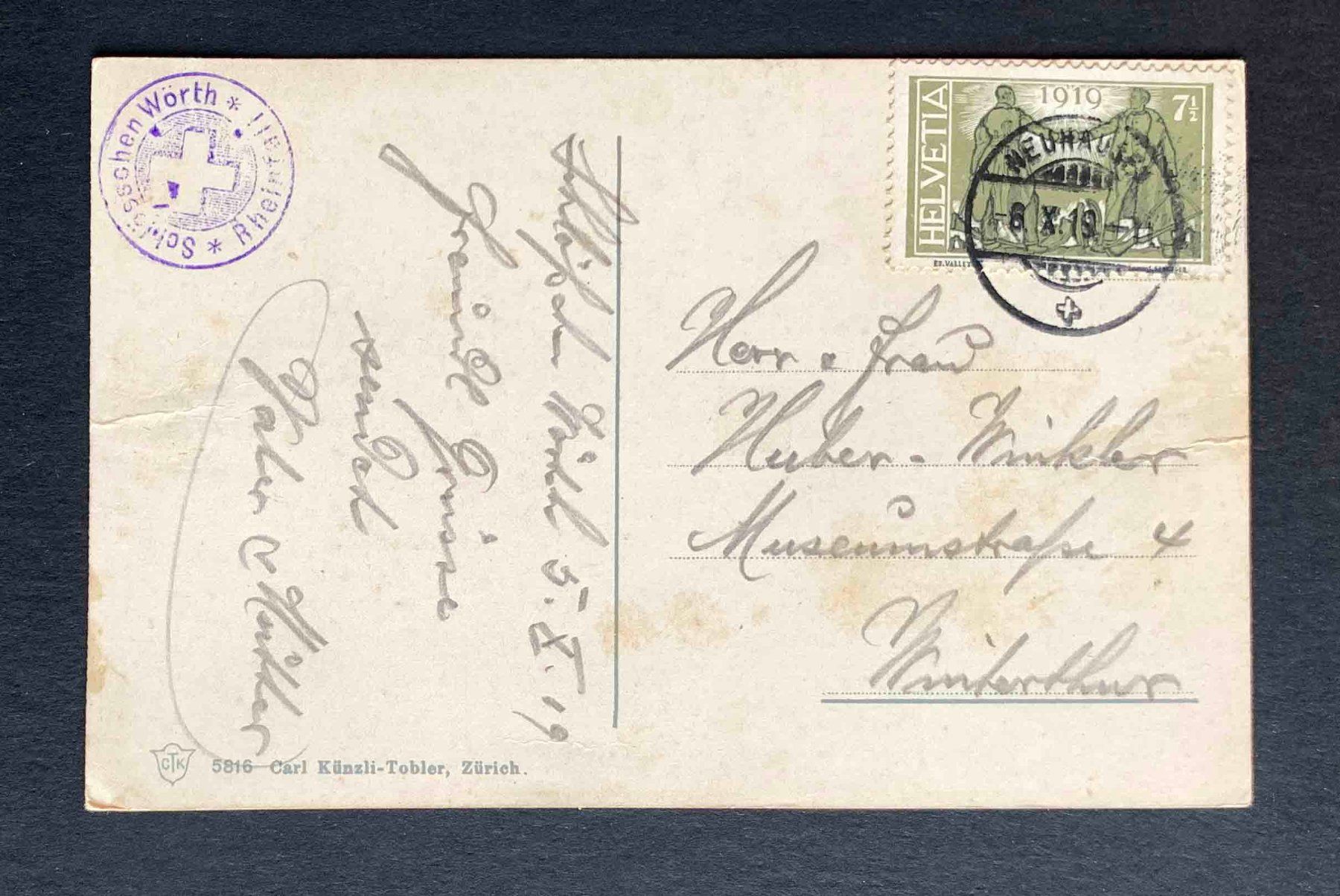 Cartoline postali: AK Schlösschen Wörth Rheinfall – Usato da Goldau venduto da artelier1 1
