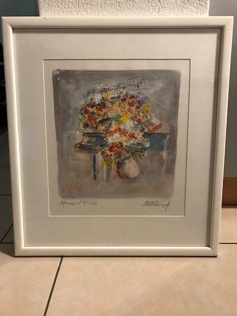 Poster & Bilder: 🌻 Gerahmtes Blumenbild Kunstdruck signier... – Gebraucht aus Stein AG von elv_6hkd