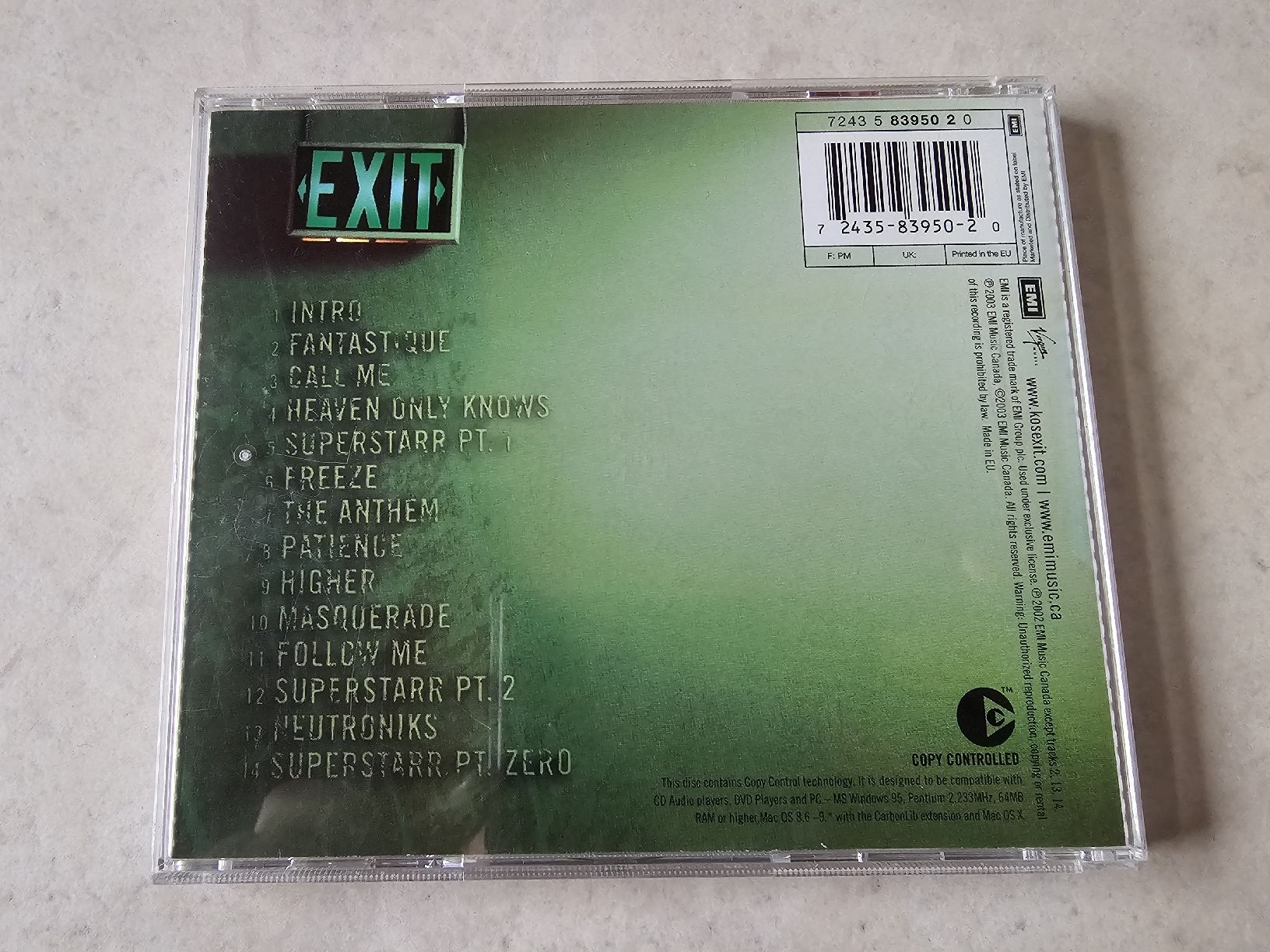 CD: K-OS  -  Exit – Usato da Schneisingen venduto da backstore24 1