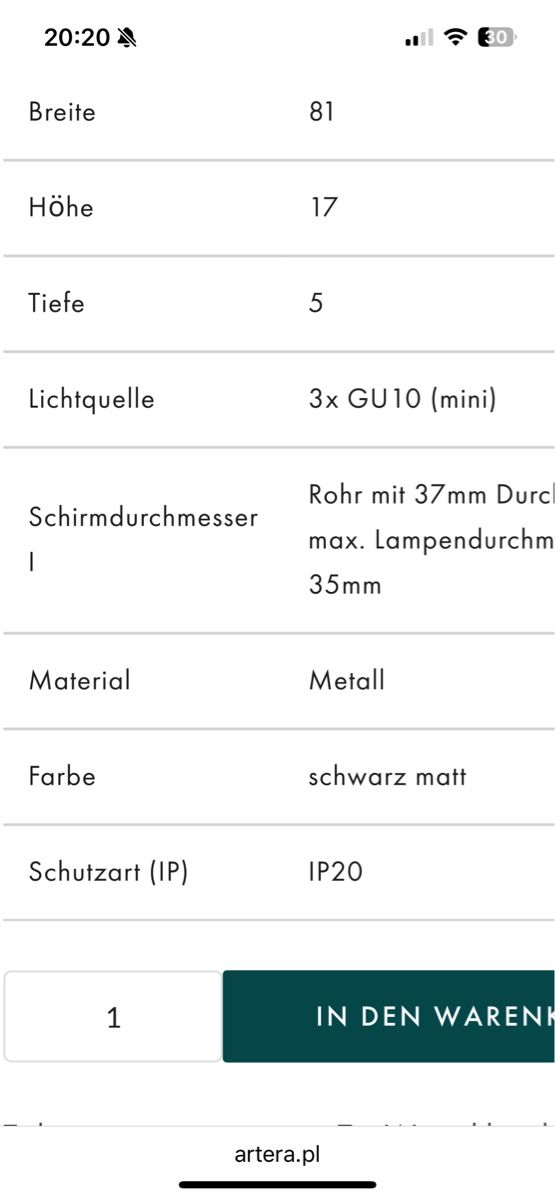 Lampade: 2x Wandleuchte Trevo3- 3 LED Spots- mattschwarz – Usato da Kreuzlingen venduto da joeyjoey 6