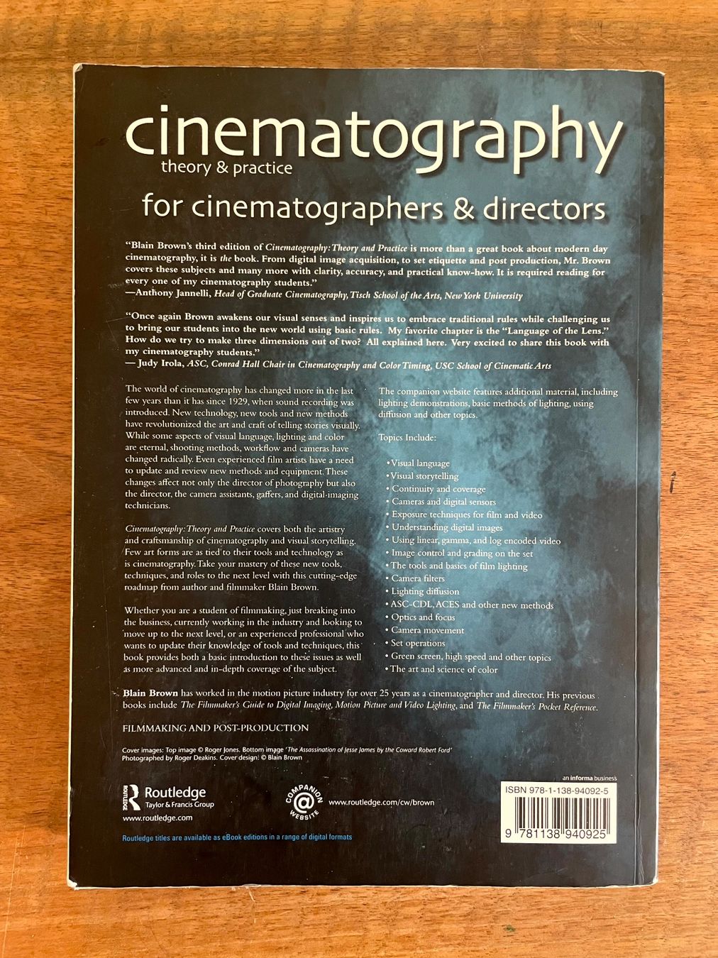 Bücher: Cinematography: Theory and Practice For Cinematographer – Gebraucht aus Zürich von Thetradesman 1