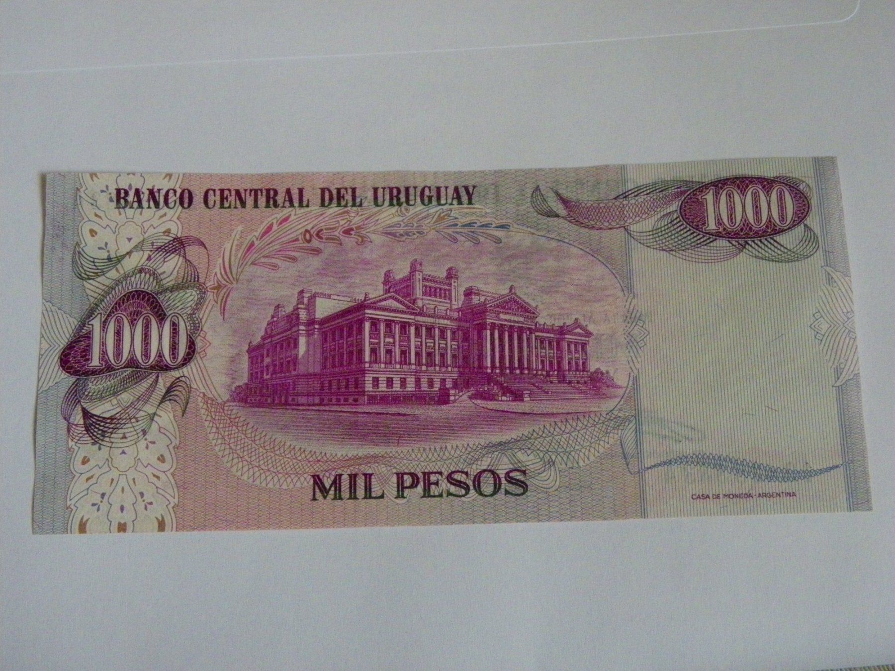 Banknoten: Uruguay 1000 Pesos Geldschein, Selten, UNC – Neu (gemäss Beschreibung) aus Untersiggenthal von Gas61 1