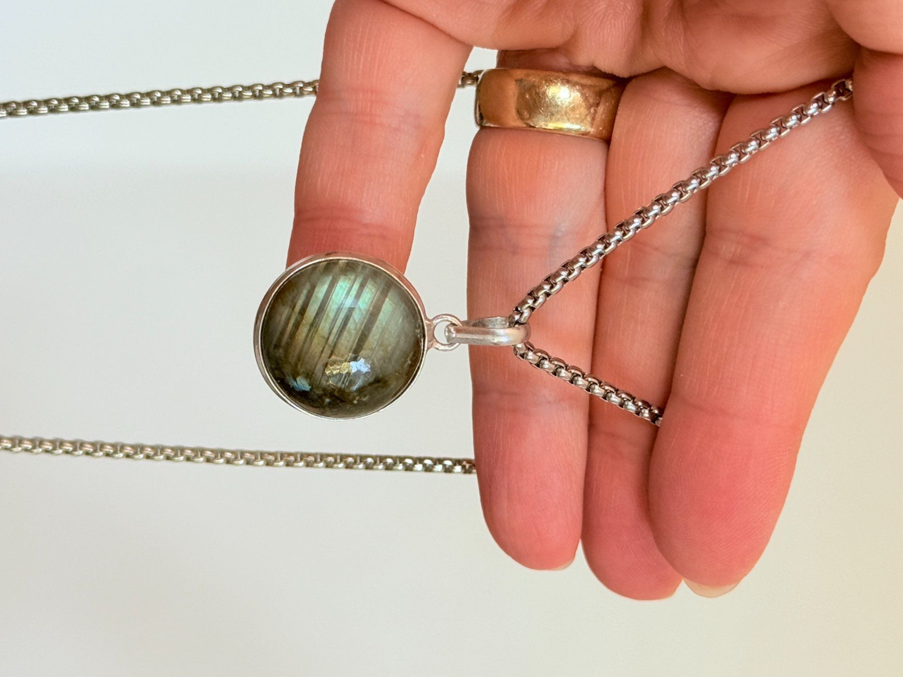 Catenine: Collier labradorite, élégant et tendance ✨ – Nuovo e nell'imballaggio originale da Genève venduto da AWWA 7