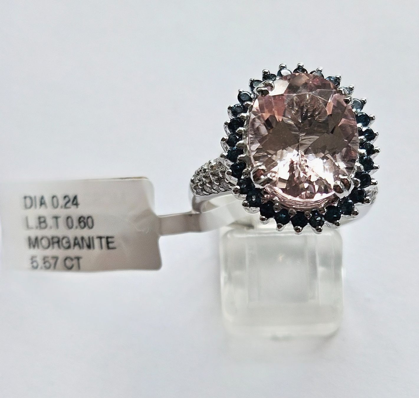 Anelli: Morganit mit blauen Diamanten Fingerring – Nuovo (secondo la descrizione) da Zürich venduto da Benedikt21 5