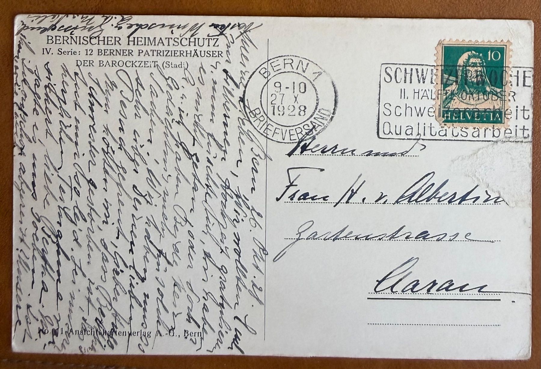 Cartoline postali: Bern - Gerechttigkeitsgasse 1928 – Usato da Lutry venduto da Ediego 1