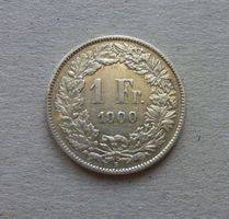 Schweiz ++ 1.- Franken 1900, gute Erhaltung