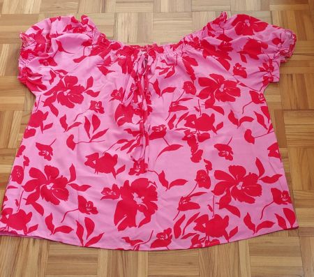 Blouse Shein rose à fleurs neuve/Blumenbluse Shein rosa neu