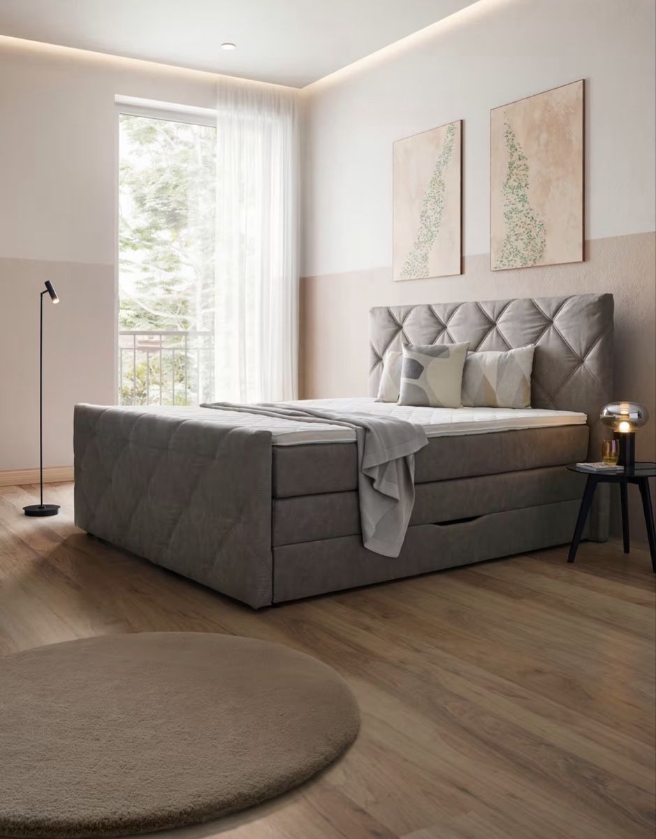 Letti: Boxspringbett Grau mit Stauraum, 180x200cm, NEU – Nuovo (secondo la descrizione) da Reinach BL venduto da beh_gh6w 3