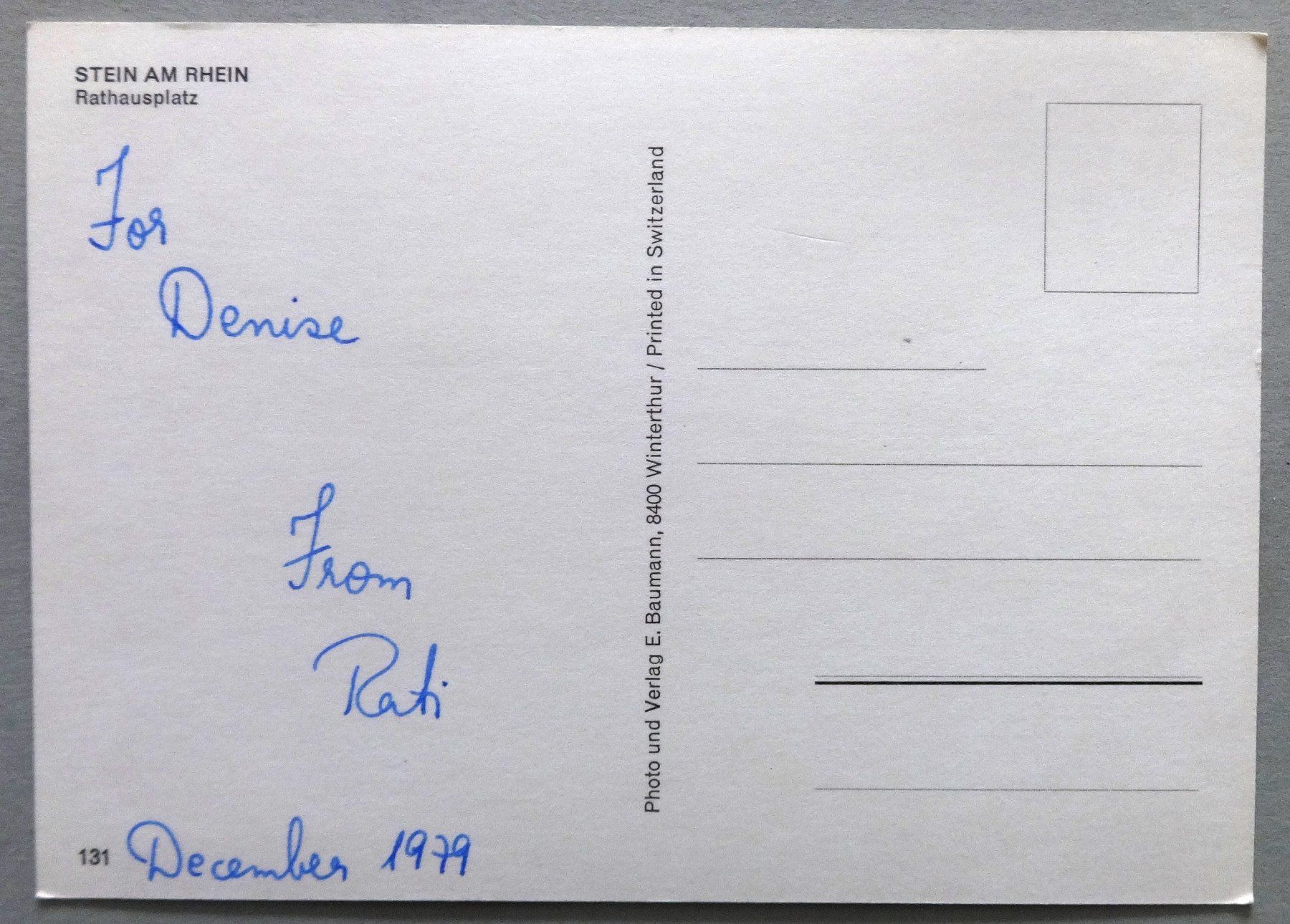 Cartoline postali: Stein am Rhein, Rathausplatz – Usato da Fétigny venduto da Billy2miny 1