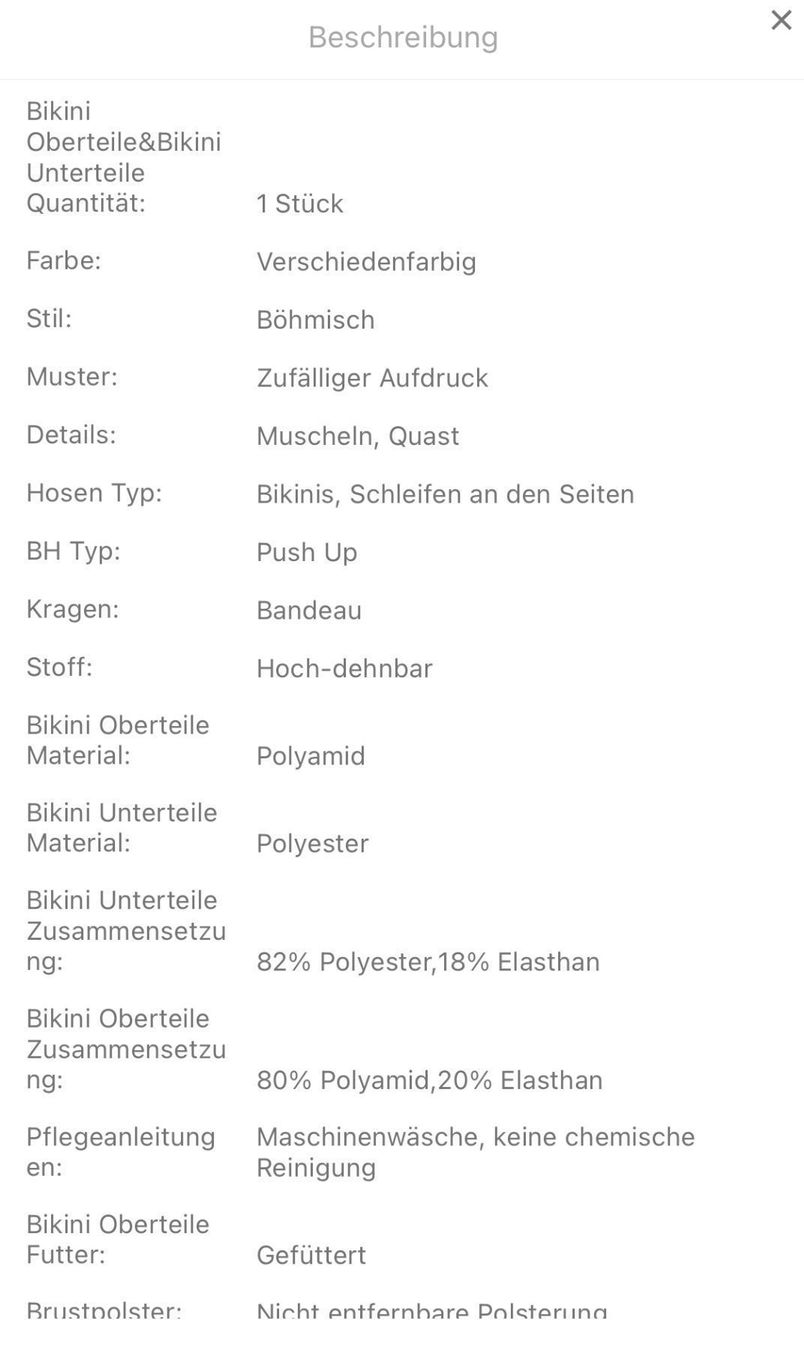 Badekleider & Bikinis: Bikini mit Muschelmuster und Quasten Gr. M – Gebraucht aus Wettingen von Hasta80 2