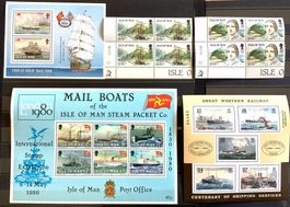 1980-1989 - Insel Man - Guernsey ( GB) Schiffe 3 Blocks **