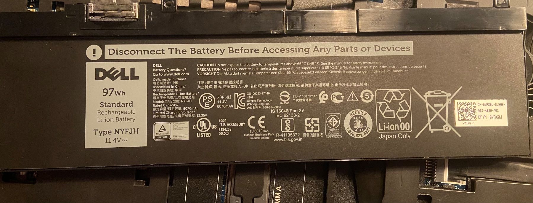 Dell Akkus: Dell Batterie 97Wh – Gebraucht aus La Tour-de-Trême von ValGruyere 2