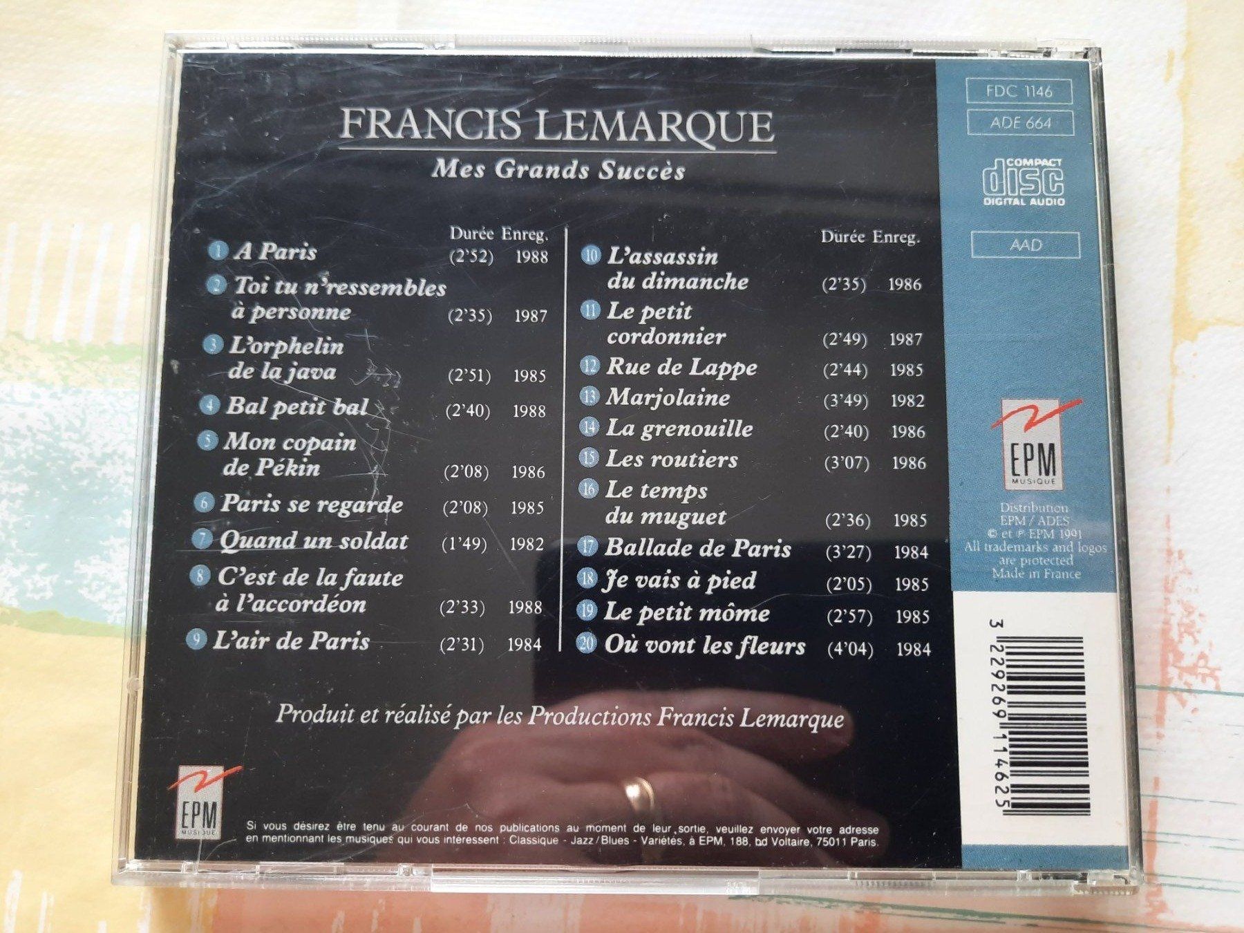 CDs: CD Francis Lemarque - Mes grands succès – Gebraucht aus Pully von bro_n52j 2