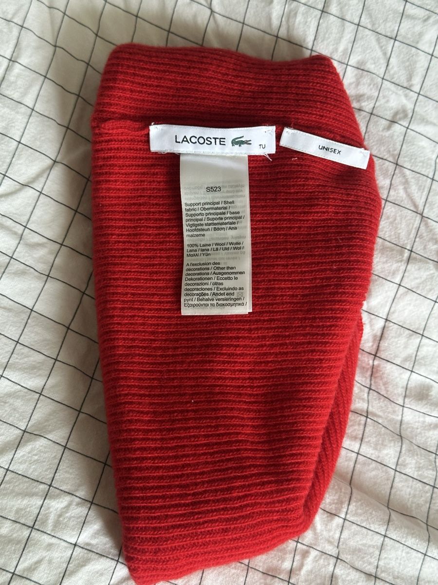 Lacoste Chapeaux, bonnets & casquettes: Bonnet Lacoste rouge  – Neuf (Voir description) à Yverdon-les-Bains par Laureetlargent 2
