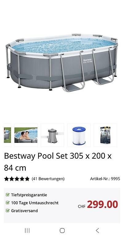 Bestway Piscines: Bestway Pool Set 305 x 200 x 84 cm – D'occasion à Oberlunkhofen par IsabelleK89 3