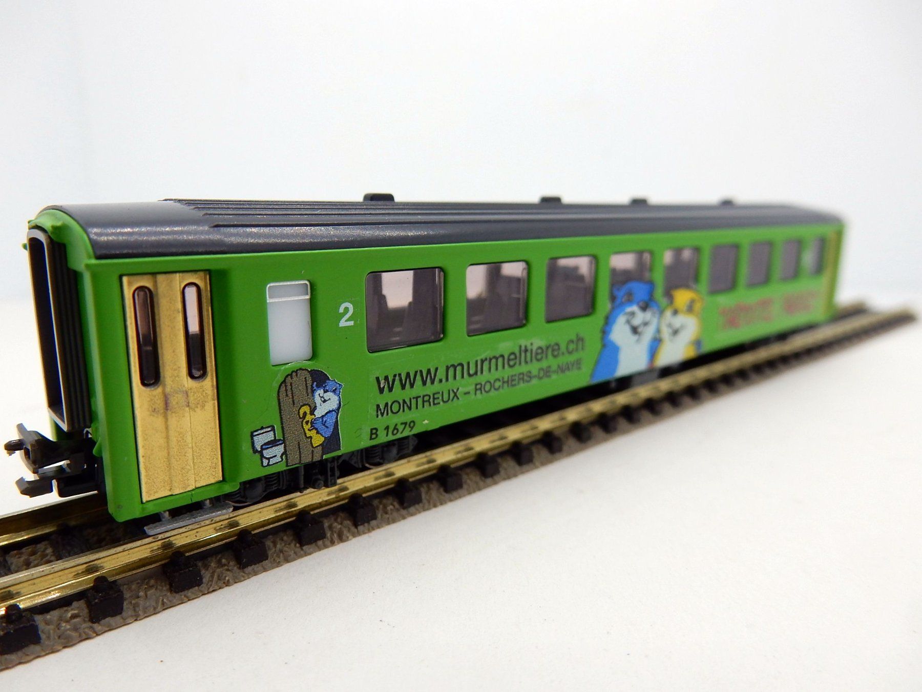 Kato Modellini di ferrovie: N - MOB  "Marmottes Paradis" Voiture EW 2CL - B1679 – Nuovo (secondo la descrizione) da Locarno venduto da Gudrun2