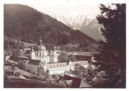 Ettal, Benediktinerabtei vom Vogelherd, gelaufen 1953
