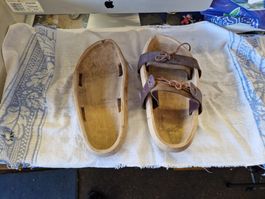 Holz - Schuhe  ,,Ländlerböde,,  Holzzoggeli  ca. 100 jährig
