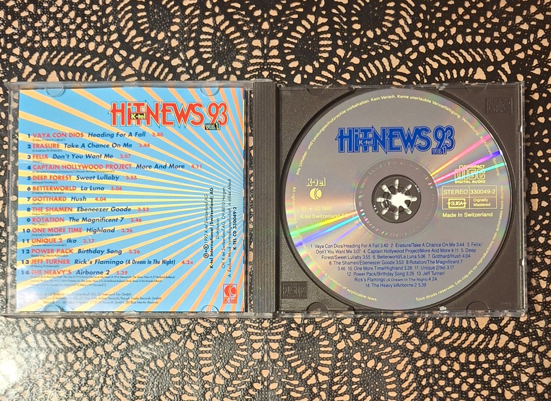 CD: Hit News 93 Vol.1, Hit Compilation CD Sampler 1993 – Usato da Schönenberg TG venduto da Gregolino76 2