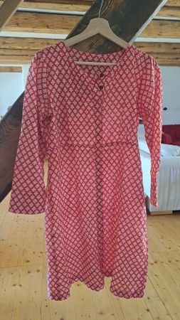Tatti Kleid rot-weiss gemustert Gr. S/M