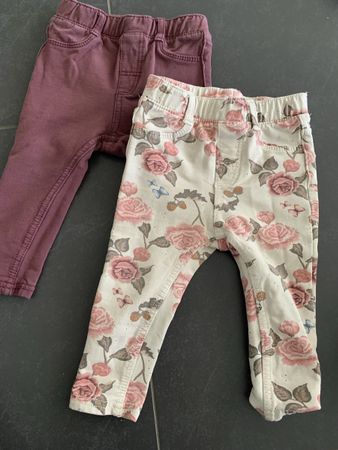 H&M Kinder Hosen Set Blumen Grösse 74/80 guter Zustand