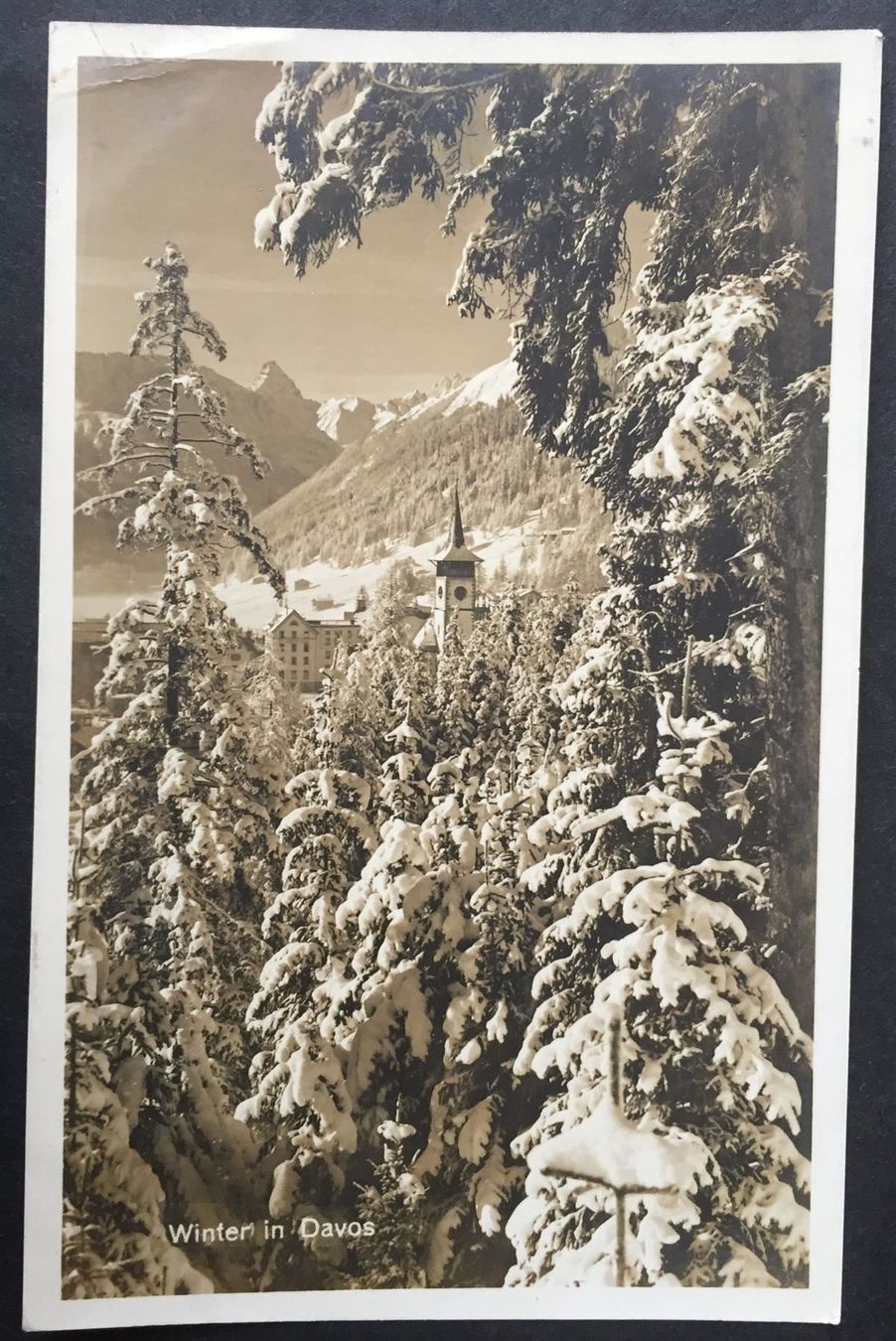 Ansichtskarten: Winter in DAVOS – Gebraucht aus Jona von philajona