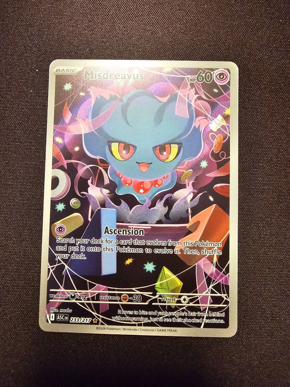 Pokémon Sammelbilder & Trading cards: Misdreavus EN 233/217 – Gebraucht aus Lufingen von Argannon