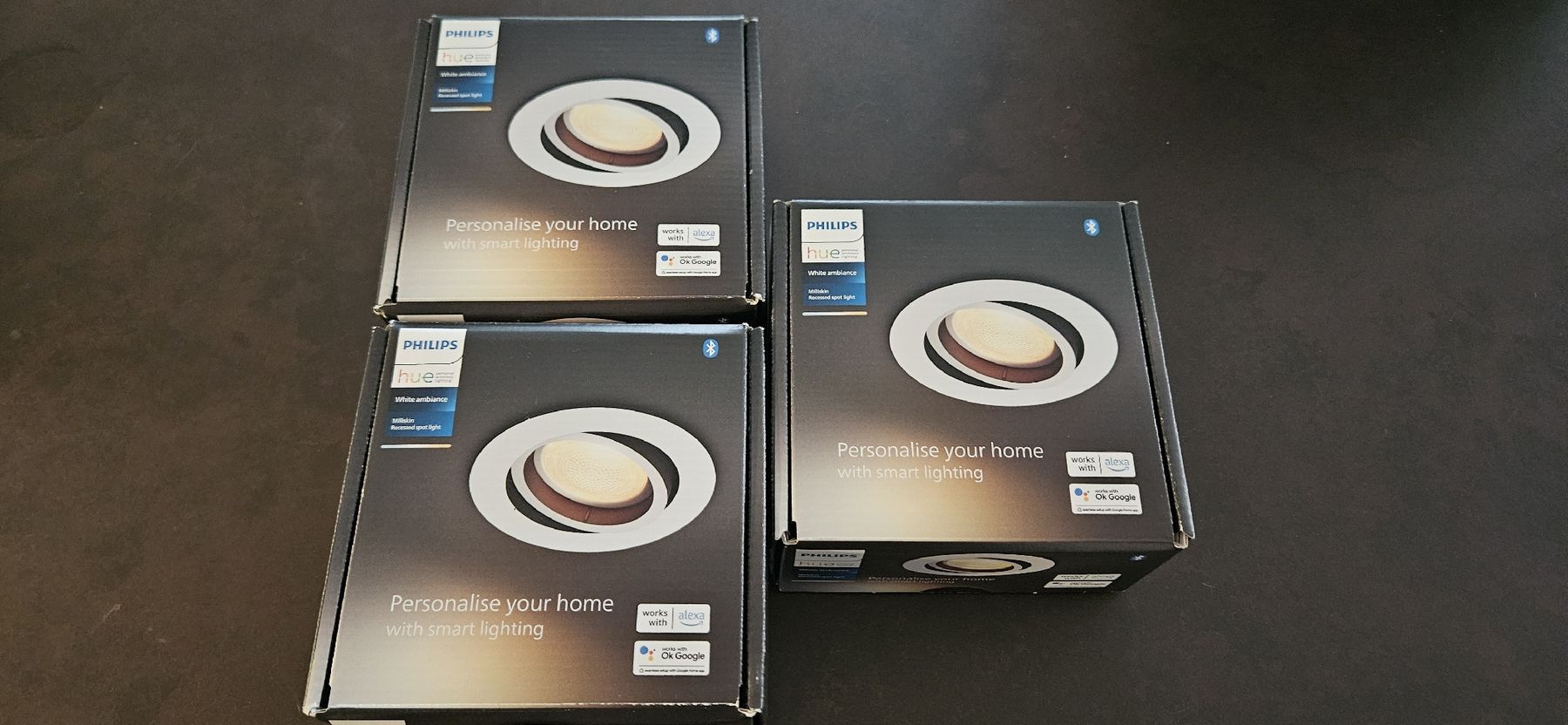Philips Lampadari & plafoniere: 3x PHILIPS HUE Einbauspots White Ambiance Milliskin – Nuovo (secondo la descrizione) da Tobel venduto da Nicci_dee