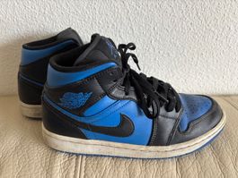 Air Jordan 1 Mid GS blau/schwarz, Grösse 38